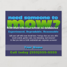 Mow Lawn Grass Care Landscaper SMALL DK Personalized Flyer