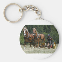 Mowing Hay Key Chains