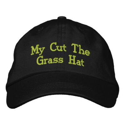 Mowing The Lawn. Embroidered Hats Mowing The Lawn. Embroidered Hats