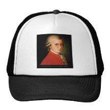 Mozart "Love Love Love" Quote Gifts & Collectibles Mesh Hat