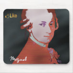 Mozart with "Like" graphic Mousepad mousepads