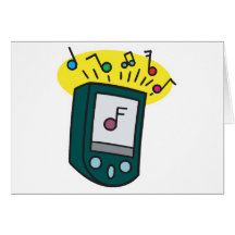 mp3 player design greeting card