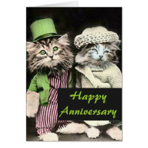 Mr and Mrs Cat Anniversary Card