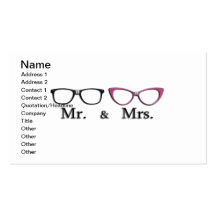 Mr. And Mrs. Geek Business Card Template