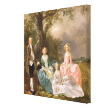 Mr and Mrs John Gravenor and their Daughters, Eliz canvas prints