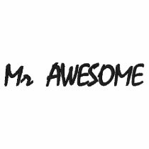 Mr AWESOME Embroidered Polo Shirt