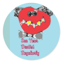 Mr. Cavity. Dentist stickers