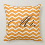 Mr. Chevron Stripes American MoJo Pillow