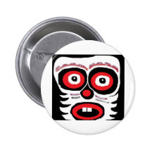 mr clown face pinback button