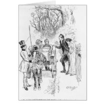 Mr. Collins and Charlotte were both standing cards
