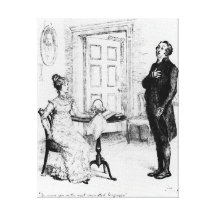 Mr Collins and Elizabeth Gallery Wrap Canvas