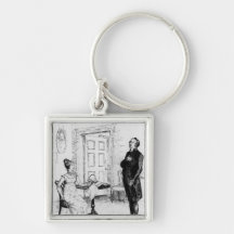 Mr Collins and Elizabeth Keychains