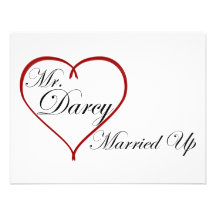 Mr. Darcy Married Up Personalized Invitations