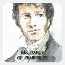 Mr Darcy of Pemberley Square Sticker