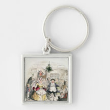 Mr Fezziwig's Ball, from 'A Christmas Carol' Key Chain