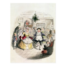 Mr Fezziwig's Ball, from 'A Christmas Carol' Post Card