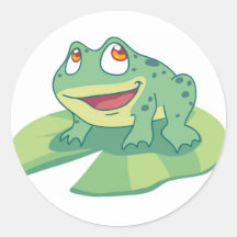 Mr. Froggie Round Sticker