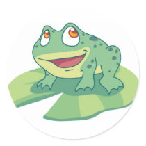 Mr. Froggie Round Sticker