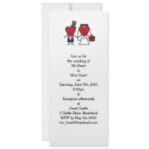 Mr. Heart Wedding Invitation - long