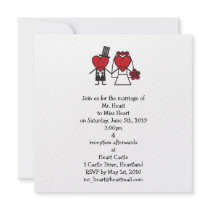 Mr. Heart Wedding Invitation - square