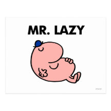 Mr Lazy Classic Postcard