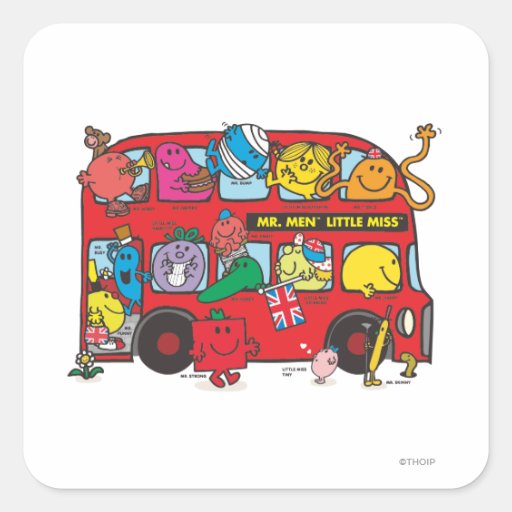 Mr Men & Little Miss Bus Sticker