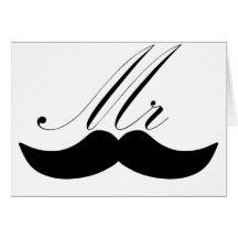Mr Moustache Greeting Cards