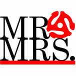 Mr & Mrs 45 Adapter Cake Topper Photo Cutout