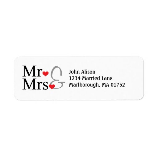 Mr. & Mrs. Address Label
