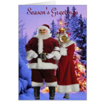 Mr. & Mrs Claus Greeting Cards