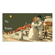 Mr & Mrs Snowman Gift Cards Business Cards