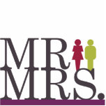 Mr & Mrs Them Cake Topper Photo Sculpture