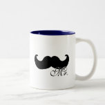 Mr mug - with black moustache