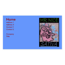 MR NICE SATIVA BUSINESS CARD TEMPLATE