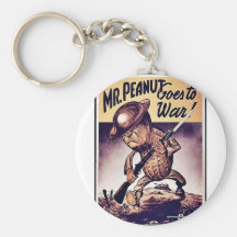 Mr. Peanut Goes To War Key Chain