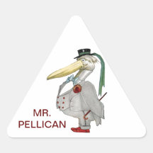 MR. PELICAN TRIANGLE STICKERS