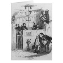 Mr. Pickwick and Sam in the attorney's office Card