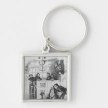 Mr. Pickwick and Sam in the attorney's office Key Chains