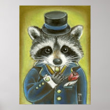 Mr Raccoon Print