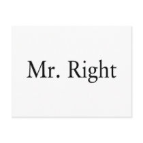 Mr. Right Post Card
