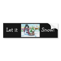 Mr Snowman Bumper Sticker