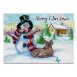 Mr Snowman Christmas Card