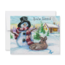 Mr. Snowman Invitation