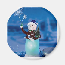 mr snowman magnet