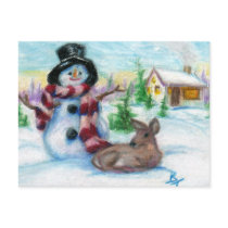 Mr Snowman Postcard