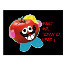 Mr Tomato head humourous parody Postcard