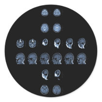 MRI Cross Round Sticker
