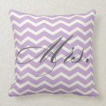 Mrs. Chevron Stripes American MoJo Pillow