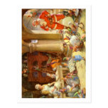 Mrs. Claus & Santas Elves baking Christmas Cookies Post Cards