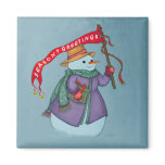 Mrs Snowmans Special Delivery  Christmas Magnet